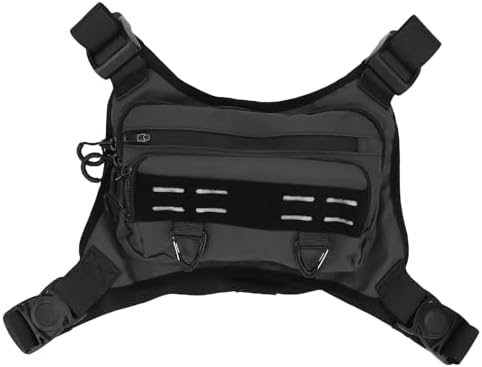 doorslay Outdoor Sport Chest Bag for Man Woman - Large Capacity Running Vest with Adjustable Straps for Hiking, Mountaineering & Travel (One Size Fits All)
