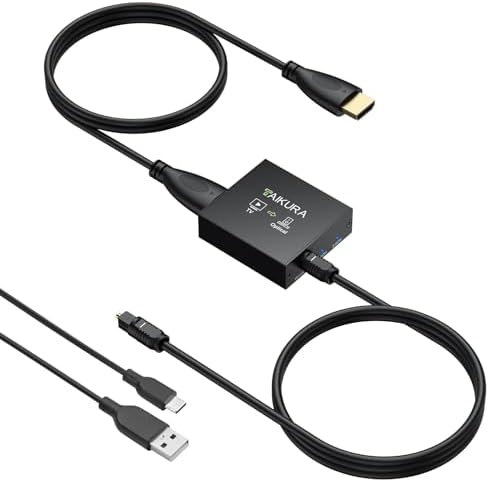 HDMI ARC/eARC to Optical Audio Adapter with 192KHz 24bit Output, Supports PCM 2.0 Dolby 5.1 DTS 5.1, Plug and Play HDMI to Optical Converter for HDTV, Home Theater, Wireless Headphones