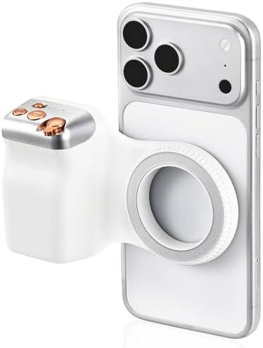 Magnetic Phone Camera Grip, DSLR Style Smartphone Handle Holder, Ergonomic Fun Shot Shutter Grip for iPhone & Android with Detachable Wireless Shutter Button for Photography & Video
